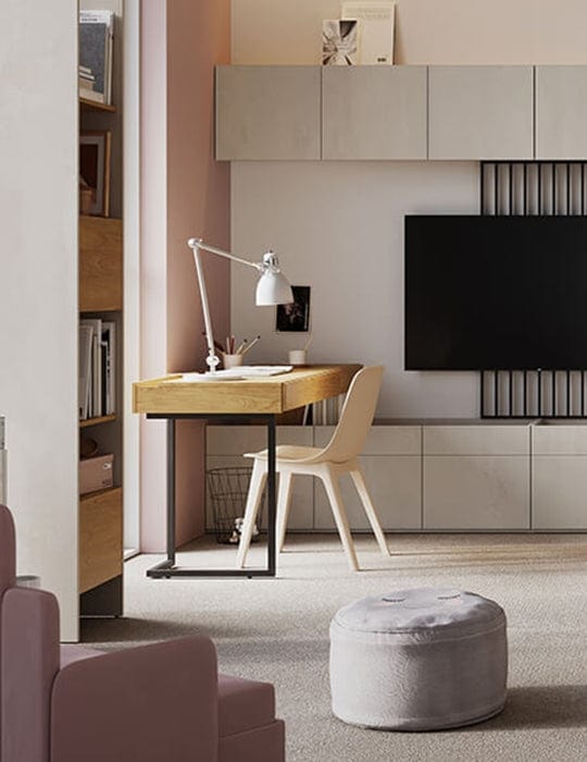 Set Mobilier Birou din pal, pentru copii si tineret, 7 piese, Teen Flex Set 06A Natural / Gri / Negru (3)