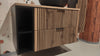 Set Mobilier pentru baie, din pal si MDF, 6 piese, 100 cm, Xilo Stejar Wotan / Negru (6)