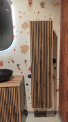 Comad Set Mobilier pentru baie, din pal si MDF, 6 piese, 100 cm, Xilo Stejar Wotan / Negru