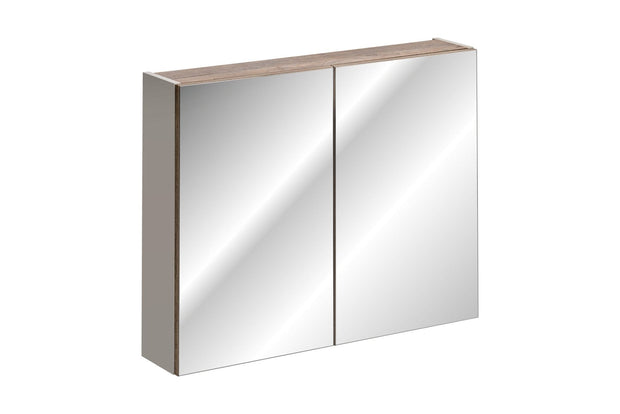 Comad Set Mobilier pentru baie, din pal si MDF, 6 piese, 80 cm, Santa Fe Taupe