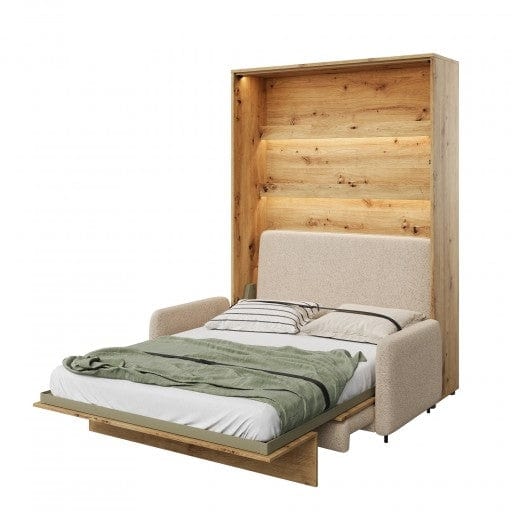 Lenart Tablie tapitata cu stofa, BC17 Bej Boucle pentru Pat rabatabil pe perete 200 x 160 cm Bed Concept Vertical, l158xH73 cm